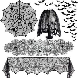 5-Pack Halloween Decorations - Indoor Spider Web